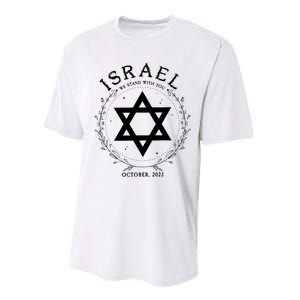 Support For Israel I Stand With Israel Jewish Non Distressed Performance Sprint T-Shirt