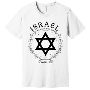 Support For Israel I Stand With Israel Jewish Non Distressed Premium T-Shirt