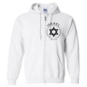 Support For Israel I Stand With Israel Jewish Non Distressed Full Zip Hoodie