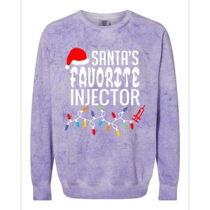 SantaS Favorite Injector Aesthetic Nurse Botox Injector Rn Gift Colorblast Crewneck Sweatshirt