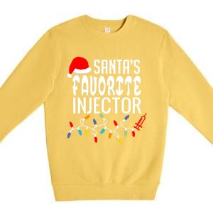 SantaS Favorite Injector Aesthetic Nurse Botox Injector Rn Gift Premium Crewneck Sweatshirt