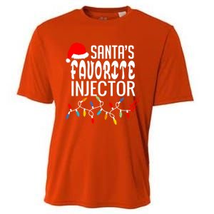 SantaS Favorite Injector Aesthetic Nurse Botox Injector Rn Gift Cooling Performance Crew T-Shirt