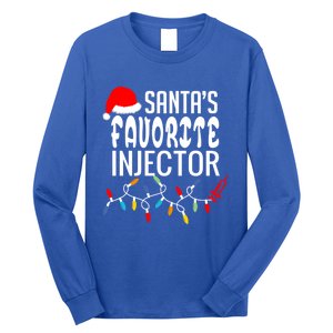 SantaS Favorite Injector Aesthetic Nurse Botox Injector Rn Gift Long Sleeve Shirt