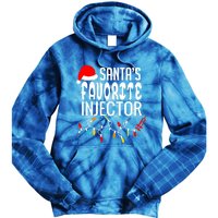 SantaS Favorite Injector Aesthetic Nurse Botox Injector Rn Gift Tie Dye Hoodie