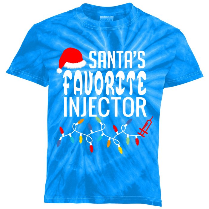 SantaS Favorite Injector Aesthetic Nurse Botox Injector Rn Gift Kids Tie-Dye T-Shirt