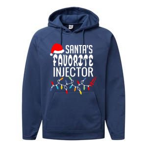 SantaS Favorite Injector Aesthetic Nurse Botox Injector Rn Gift Performance Fleece Hoodie