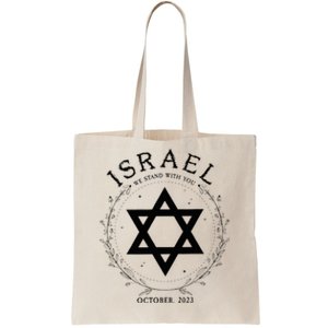 Support for Israel I Stand With Israel Jewish Non-Distressed Tote Bag