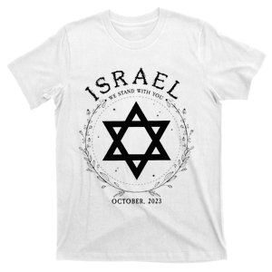 Support for Israel I Stand With Israel Jewish Non-Distressed T-Shirt