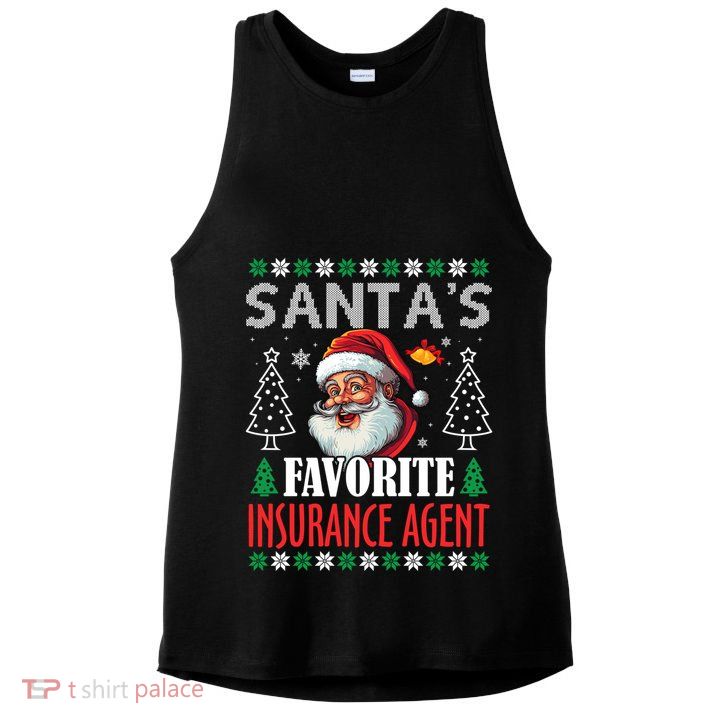 SantaS Favorite Insurance Agent Funny Christmas Gift Ladies PosiCharge Tri-Blend Wicking Tank