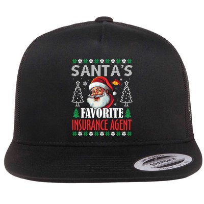 SantaS Favorite Insurance Agent Funny Christmas Gift Flatbill Hat
