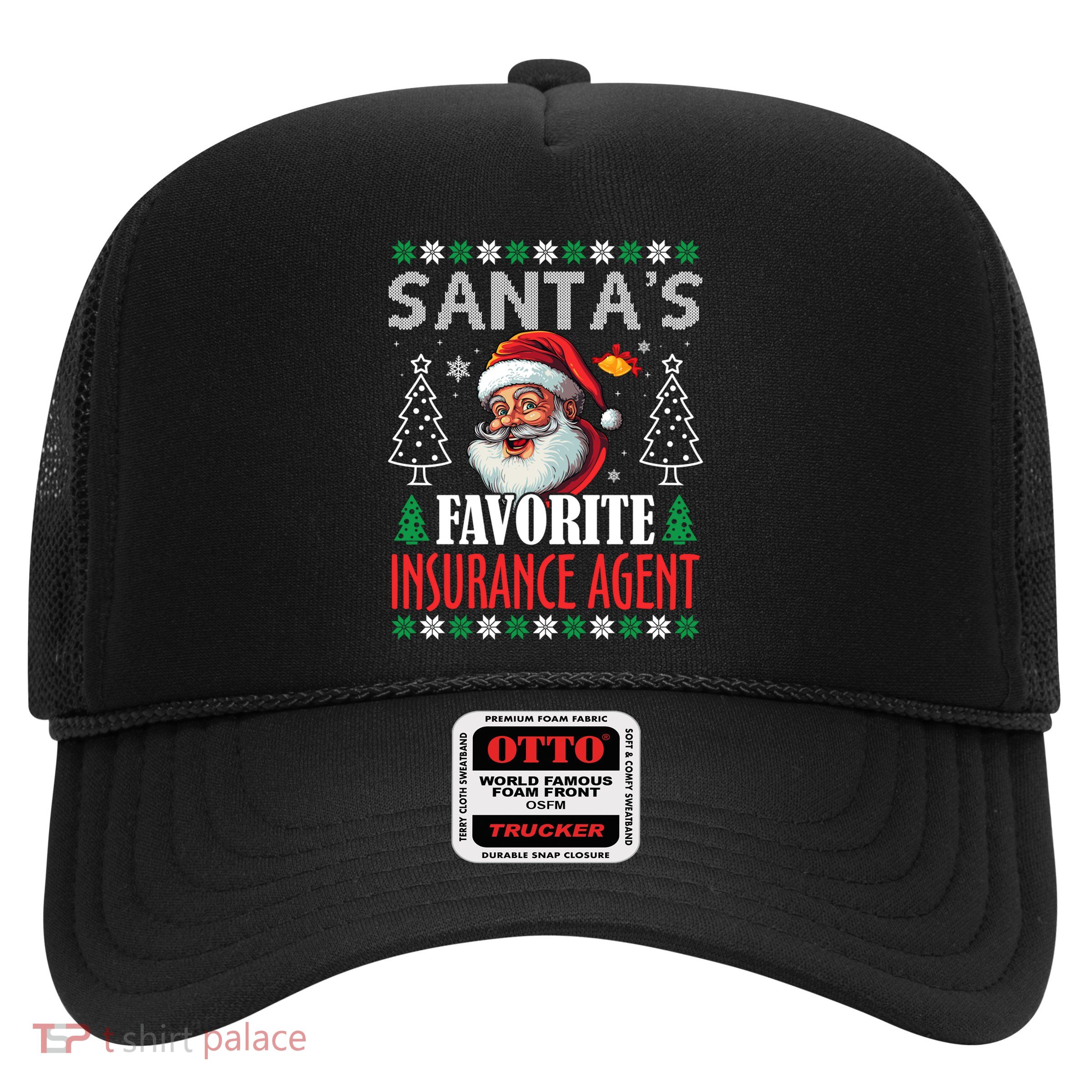 SantaS Favorite Insurance Agent Funny Christmas Gift Trucker Hat