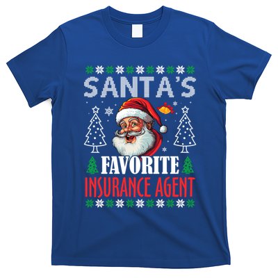 SantaS Favorite Insurance Agent Funny Christmas Gift T-Shirt