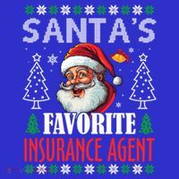 SantaS Favorite Insurance Agent Funny Christmas Gift T-Shirt