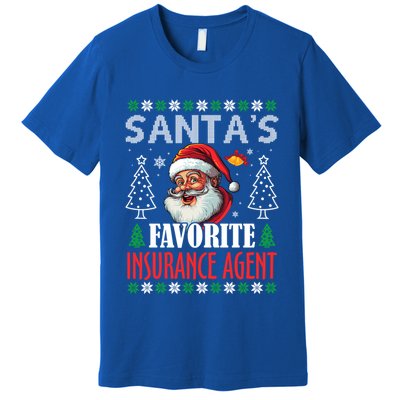 SantaS Favorite Insurance Agent Funny Christmas Gift Premium T-Shirt