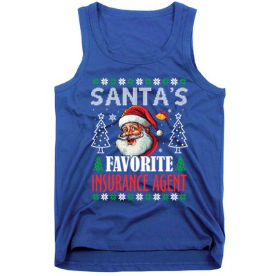 SantaS Favorite Insurance Agent Funny Christmas Gift Tank Top
