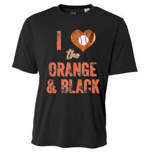 San Francisco I Love The Orange And Black Baseball Cooling Performance Crew T-Shirt