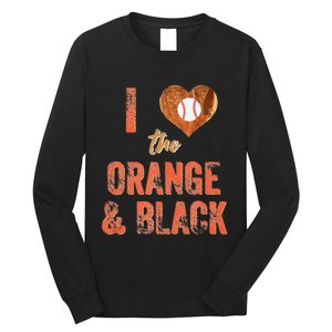 San Francisco I Love The Orange And Black Baseball Long Sleeve Shirt