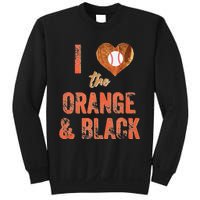 San Francisco I Love The Orange And Black Baseball Sweatshirt