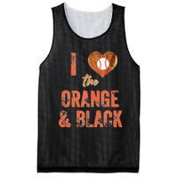 San Francisco I Love The Orange And Black Baseball Mesh Reversible Basketball Jersey Tank