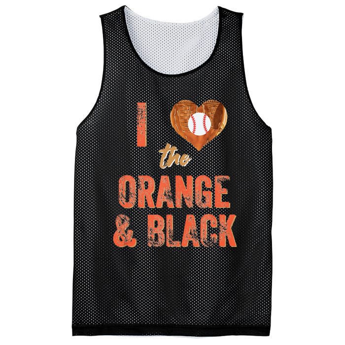 San Francisco I Love The Orange And Black Baseball Mesh Reversible Basketball Jersey Tank