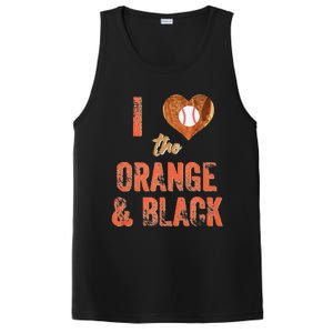 San Francisco I Love The Orange And Black Baseball PosiCharge Competitor Tank