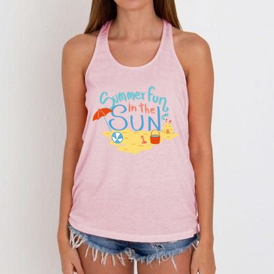 Summer Fun In The Sun Beach Vacation Holiday Gift Women's Knotted Racerback Tank