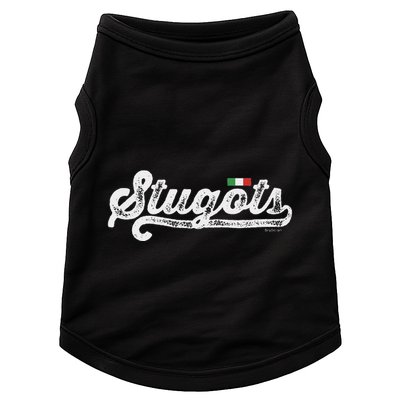 Stugots Funny Italian Saying Italy Flag White Vintage Script Doggie Tank