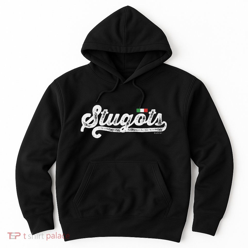 Stugots Funny Italian Saying Italy Flag White Vintage Script Hoodie