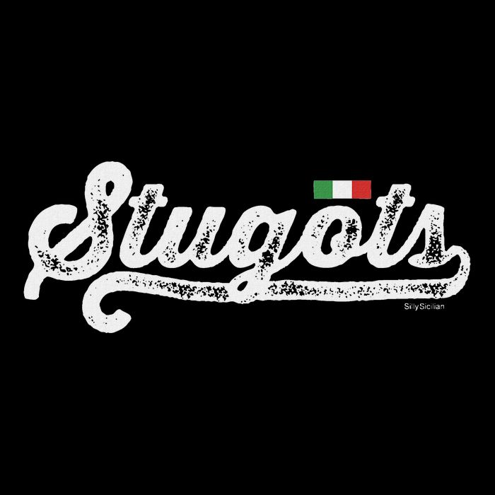 Stugots Funny Italian Saying Italy Flag White Vintage Script Apron