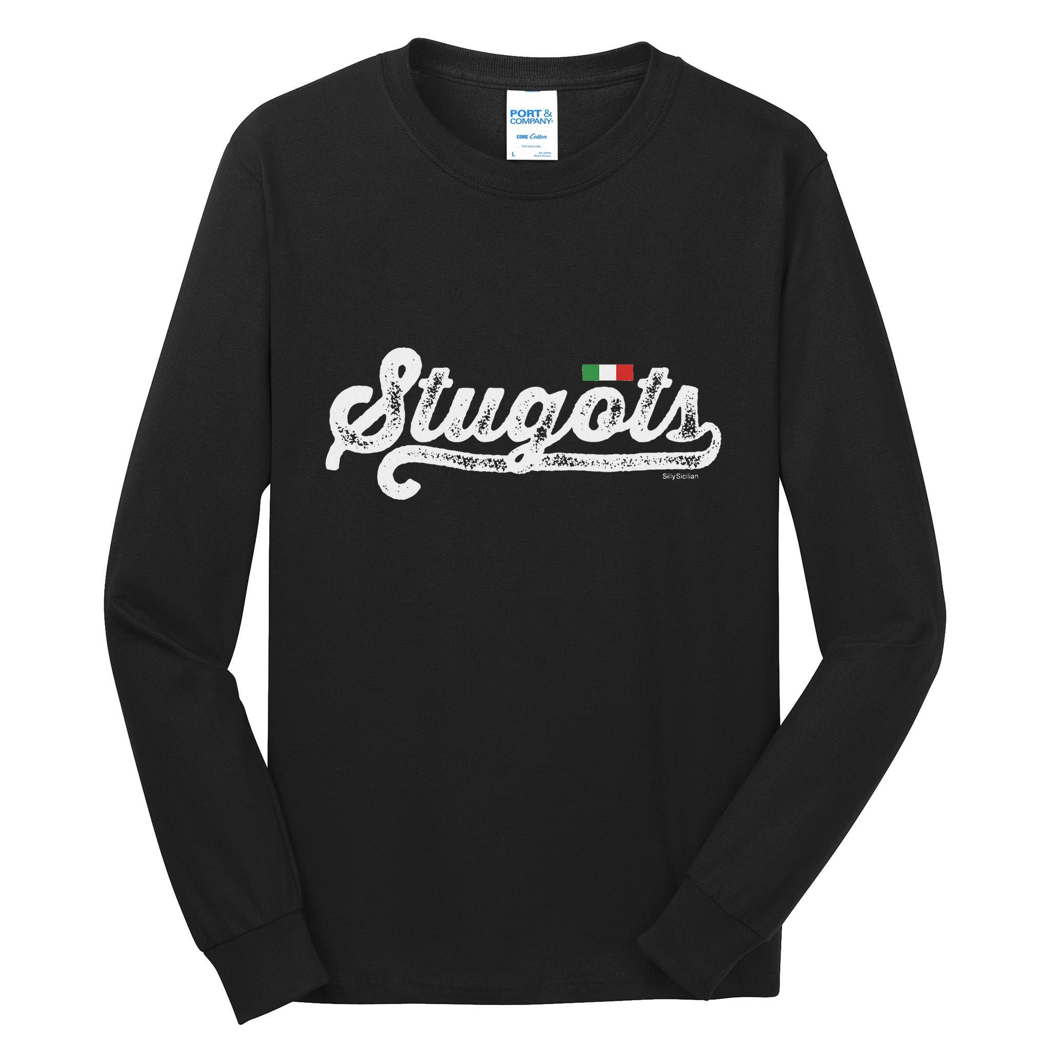 Stugots Funny Italian Saying Italy Flag White Vintage Script Tall Long Sleeve T-Shirt
