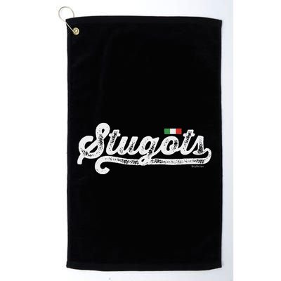 Stugots Funny Italian Saying Italy Flag White Vintage Script Golf Towel
