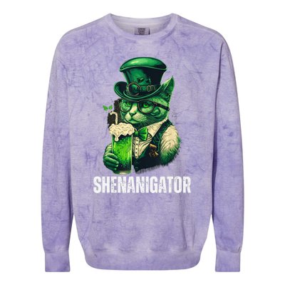 Shenanigator Funny Irish Shenanigans St Patricks Day Colorblast Crewneck Sweatshirt