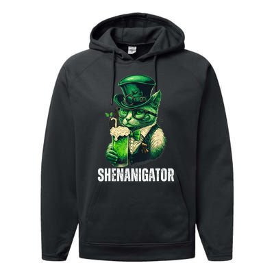 Shenanigator Funny Irish Shenanigans St Patricks Day Performance Fleece Hoodie