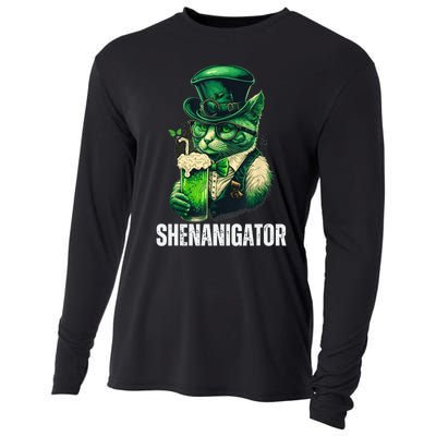 Shenanigator Funny Irish Shenanigans St Patricks Day Cooling Performance Long Sleeve Crew