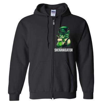 Shenanigator Funny Irish Shenanigans St Patricks Day Full Zip Hoodie