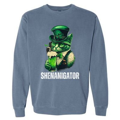 Shenanigator Funny Irish Shenanigans St Patricks Day Garment-Dyed Sweatshirt