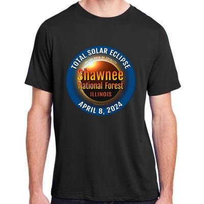 Shawnee Forest Illinois IL Total Solar Eclipse 2024 Adult ChromaSoft Performance T-Shirt