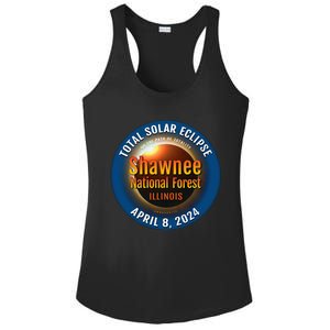 Shawnee Forest Illinois IL Total Solar Eclipse 2024 Ladies PosiCharge Competitor Racerback Tank