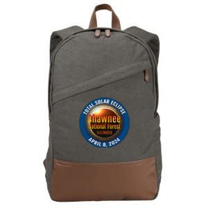 Shawnee Forest Illinois IL Total Solar Eclipse 2024 Cotton Canvas Backpack