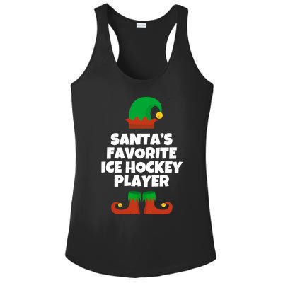 SantaS Favorite Ice Hockey Player Gift Christmas Funny Cute Gift Ladies PosiCharge Competitor Racerback Tank