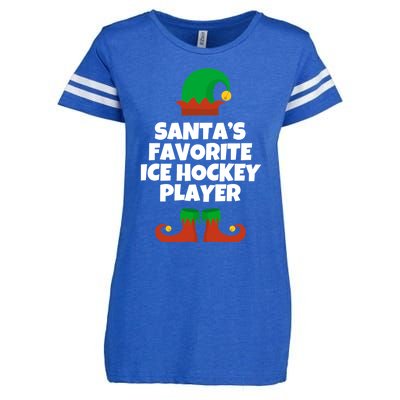 SantaS Favorite Ice Hockey Player Gift Christmas Funny Cute Gift Enza Ladies Jersey Football T-Shirt