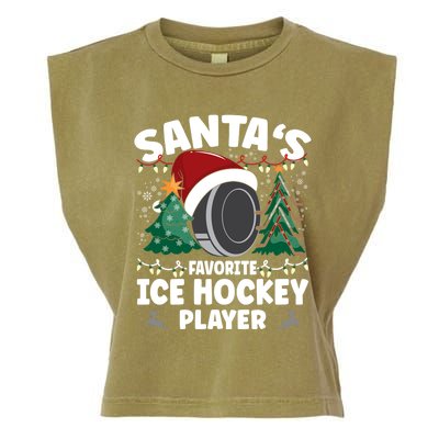 SantaS Favorite Ice Hockey Player Gift Garment-Dyed Women's Muscle Tee