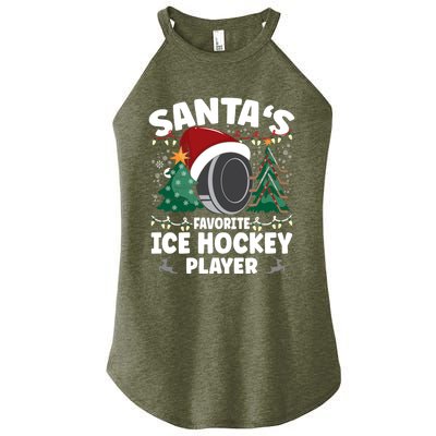 SantaS Favorite Ice Hockey Player Gift Women’s Perfect Tri Rocker Tank