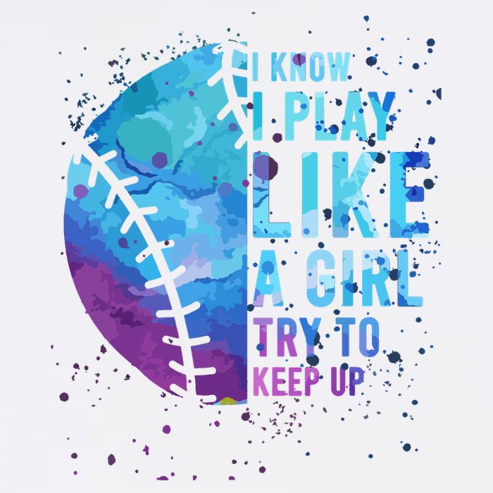 Softball Funny I Know I Play Like A Girl Gift Adult Drive Performance Visor