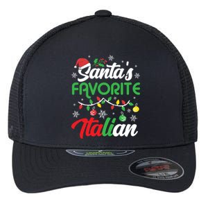 SantaS Favorite Italian Clothing Holiday Funny Gift Christmas Meaningful Gift Flexfit Unipanel Trucker Cap