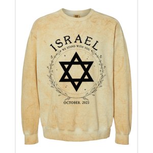 Support For Israel I Stand With Israel Jewish Non Distressed Colorblast Crewneck Sweatshirt