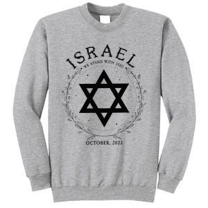 Support For Israel I Stand With Israel Jewish Non Distressed Tall Sweatshirt