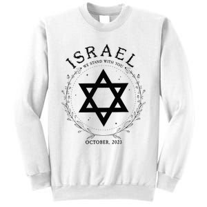 Support For Israel I Stand With Israel Jewish Non Distressed Sweatshirt