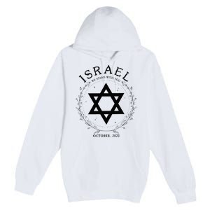 Support For Israel I Stand With Israel Jewish Non Distressed Premium Pullover Hoodie