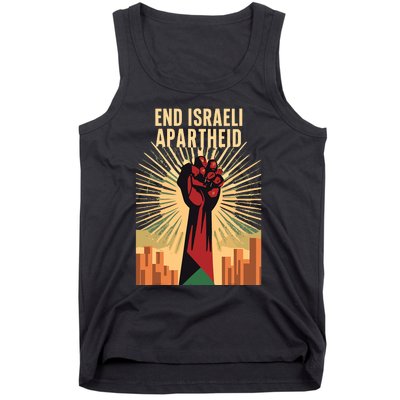 Stand For Justice: End Israel Apartheid Palestine Tank Top